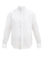 Matchesfashion.com Bourrienne Paris X - Nuptiale High-neck Cotton-poplin Shirt - Mens - White