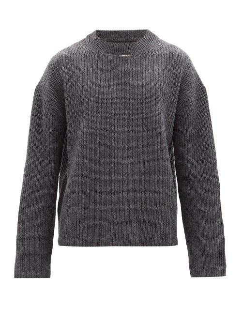 Altu - Crew-neck Merino-blend Sweater - Mens - Grey