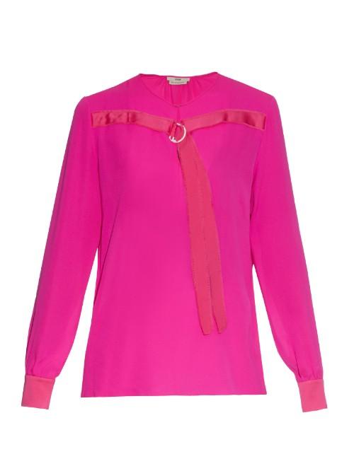 Edun Long-sleeve Silk-chiffon Blouse