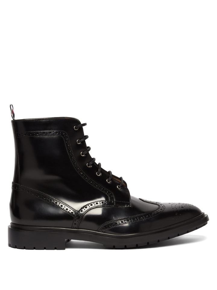 Thom Browne Wingtip Leather Boots