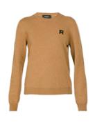 Matchesfashion.com Rochas - Logo Embroidered Cashmere Sweater - Womens - Brown