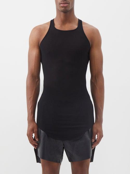 Rick Owens - Longline Ribbed-jersey Tank - Mens - Black