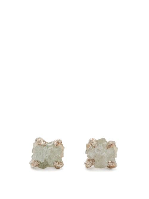 Matchesfashion.com Pearls Before Swine - Raw-diamond And Sterling-silver Earrings - Mens - Silver