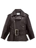 Matchesfashion.com Toga - Belted Leather Biker Jacket - Womens - Black