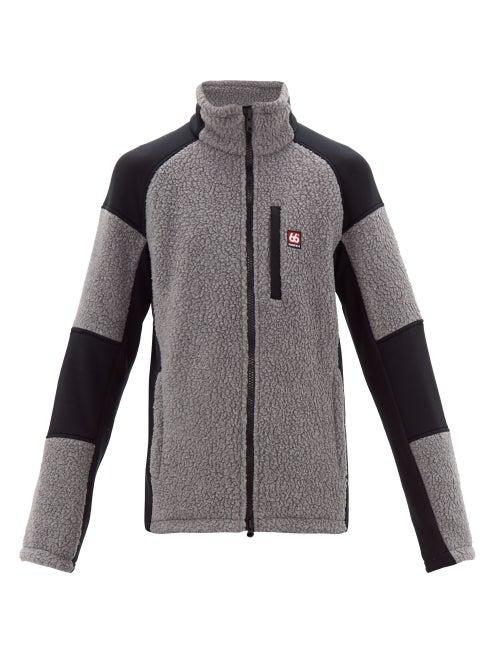 Matchesfashion.com 66north - Tindur Zip Through Faux Shearling Jacket - Mens - Grey