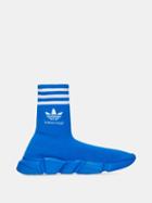 Balenciaga - X Adidas Speed Recycled-jersey Trainers - Mens - Blue White
