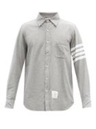 Mens Rtw Thom Browne - 4-bar Cotton-chambray Shirt - Mens - Grey