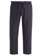 Paul Smith Tie-waist Wide-leg Linen Cropped Trousers