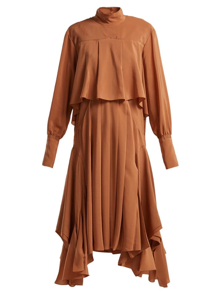 Chloé Handkerchief-hem Silk Crepe-de-chine Dress