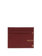 Matchesfashion.com Vetements - Passport Print Leather Cardholder - Womens - Burgundy
