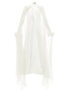 Matchesfashion.com Richard Quinn - Bow-embellished Silk-georgette Gown - Womens - Ivory