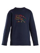 Burberry Logo-embroidered Cotton-blend Jersey Sweatshirt