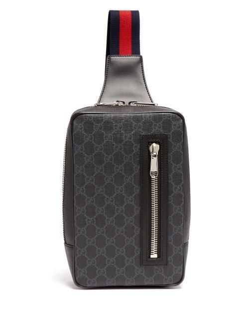 Matchesfashion.com Gucci - Gg Supreme Leather Cross Body Bag - Mens - Black