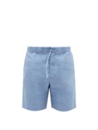 Matchesfashion.com Frescobol Carioca - Sport Linen-blend Shorts - Mens - Blue