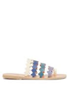 Matchesfashion.com Ancient Greek Sandals - X Le Sirenuse Positano Niki Leather Sandals - Womens - Blue Multi