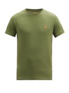 Matchesfashion.com Polo Ralph Lauren - Logo-embroidered Cotton-jersey T-shirt - Mens - Khaki