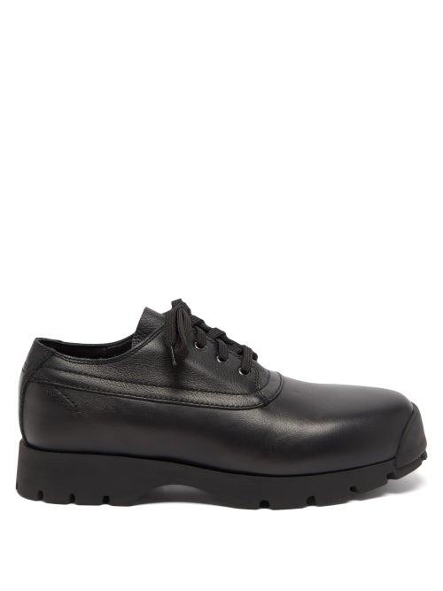 Jil Sander - Toe-cap Leather Derby Shoes - Mens - Black