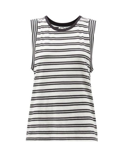 Matchesfashion.com The Upside - Kabuki Striped Cotton-jersey Tank Top - Womens - White Multi