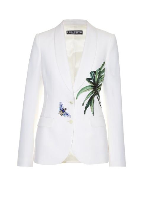 Dolce & Gabbana Kenzia Leaf-appliqu Single-breasted Jacket