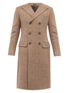 Matchesfashion.com Giorgio Armani - Double-breasted Houndstooth-check Cashmere Coat - Mens - Grey Multi