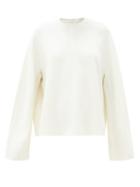Matchesfashion.com The Row - Linda Round-neck Cady Blouse - Womens - Ivory