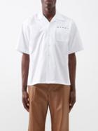 Marni - Logo-print Cotton-poplin Shirt - Mens - White