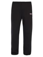 Matchesfashion.com Balenciaga - Logo Print Cotton Jersey Track Pants - Mens - Black