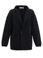 Matchesfashion.com Inis Mein - Double-breasted Merino Wool-blend Cardigan - Mens - Black