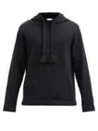 Matchesfashion.com 5 Moncler Craig Green - Tasselled Cotton-jersey Hooded Sweatshirt - Mens - Black