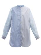 Matchesfashion.com By Walid - Ally Multi Stripe Cotton Shirt - Womens - Blue Multi