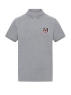 Matchesfashion.com Moncler - Logo-appliqu Piqu Polo Shirt - Mens - Grey