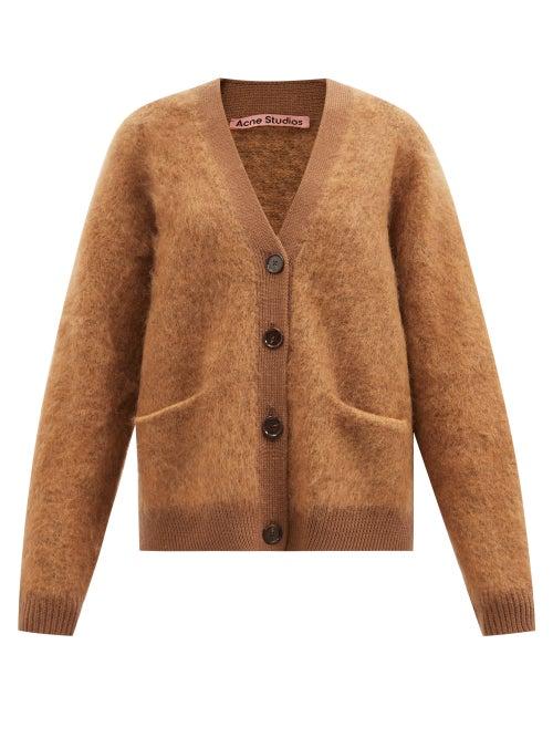Acne Studios - V-neck Oversized Cardigan - Womens - Brown