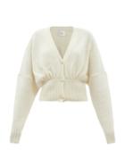 Galvan - Luna Pearl-embellished Wool-blend Cardigan - Womens - Ivory