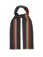 Matchesfashion.com Paul Smith - Artist Stripe Silk And Wool Blend Scarf - Mens - Grey