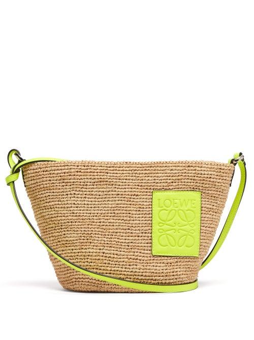 Matchesfashion.com Loewe Paula's Ibiza - Pochette Raffia Shoulder Bag - Womens - Beige Multi