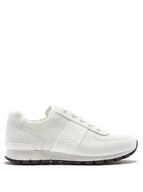 Matchesfashion.com Prada - White Low Top Leather Trainers - Mens - White