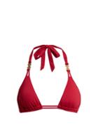 Matchesfashion.com Biondi - Riad Triangle Bikini Top - Womens - Burgundy