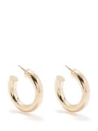 Joolz By Martha Calvo - Tubular 14kt Gold-plated Hoop Earrings - Womens - Yellow Gold