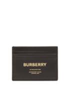 Matchesfashion.com Burberry - Logo Stamp Leather Cardholder - Mens - Black