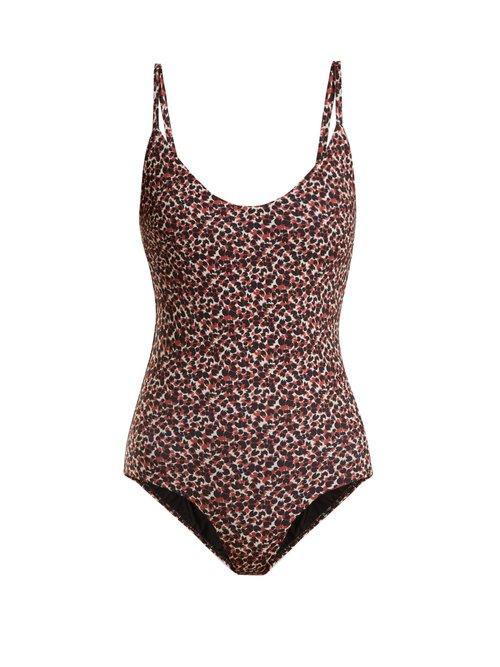 Matchesfashion.com Matteau - The Scoop Swimsuit - Womens - Brown Print