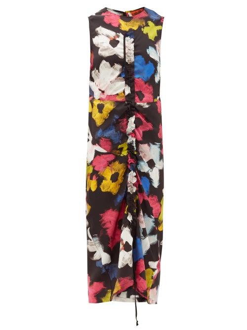 Matchesfashion.com Colville - Floral-print Satin Maxi-dress - Womens - Multi