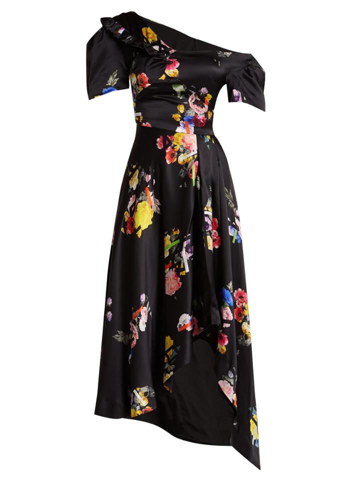 Preen By Thornton Bregazzi Irene Off-the-shoulder Silk Dress