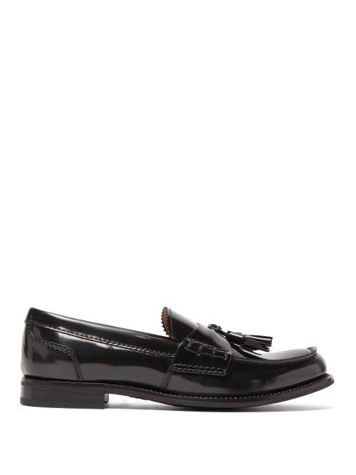 Matchesfashion.com Church's - Tiverton Leather Penny Loafers - Womens - Dark Grey