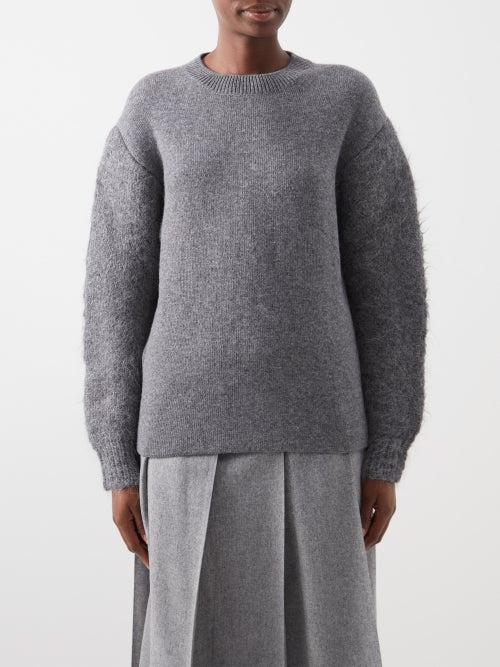 Jil Sander - Dropped-shoulder Wool-blend Sweater - Womens - Grey