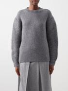 Jil Sander - Dropped-shoulder Wool-blend Sweater - Womens - Grey