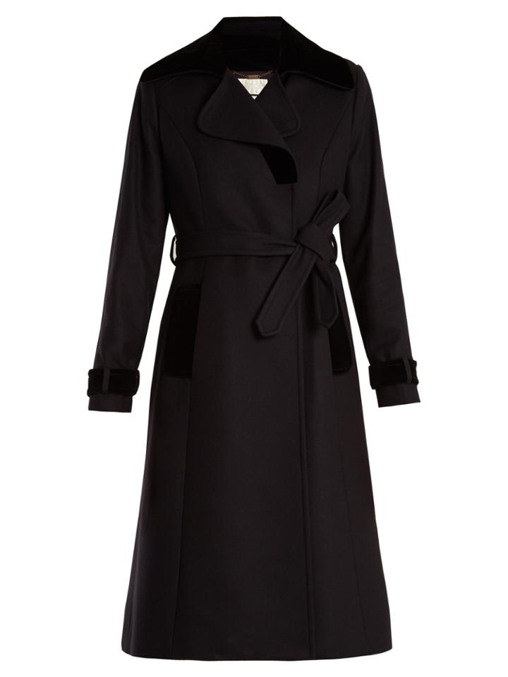 Goat Escher Tie-waist Wool-blend Coat