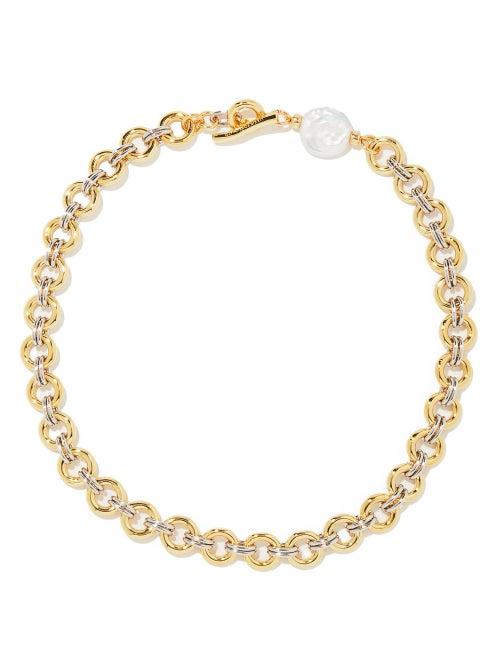 Lizzie Fortunato - Duet Baroque-pearl & Gold-plated Necklace - Womens - Gold