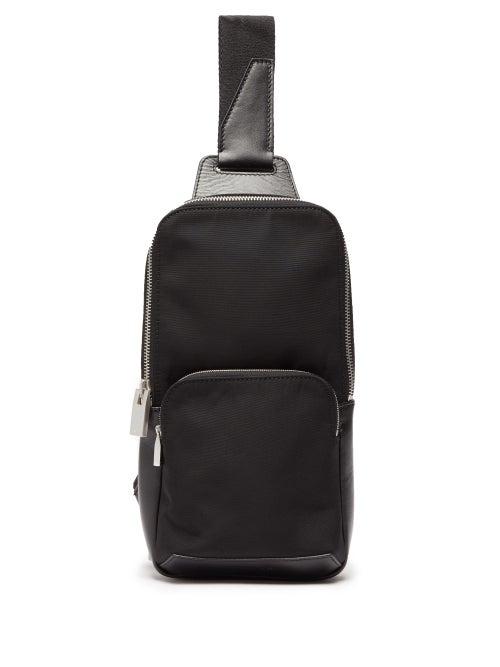 Matchesfashion.com 1017 Alyx 9sm - Grosgrain And Leather Cross Body Bag - Mens - Black