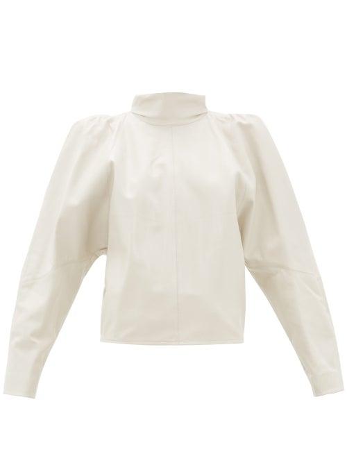 Matchesfashion.com Isabel Marant - Caby Leather Shirt - Womens - Ivory