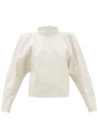Matchesfashion.com Isabel Marant - Caby Leather Shirt - Womens - Ivory